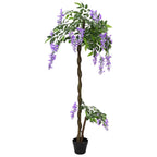 Árbol de Flores de Frijol Artificial Morado 80 x 18 x 160 cm