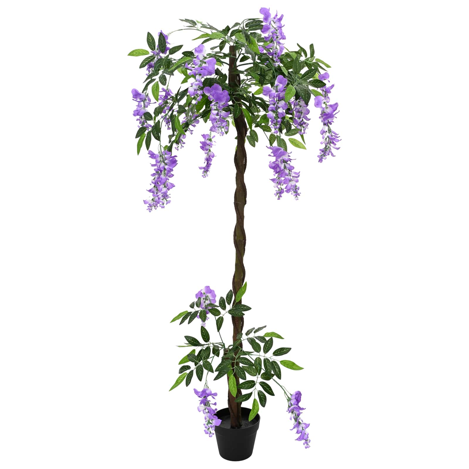 Árbol de Flores de Frijol Artificial Morado 80 x 18 x 160 cm