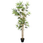 Árbol de Bambú Artificial Verde 55 x 16 x 150 cm Tela y Bambú