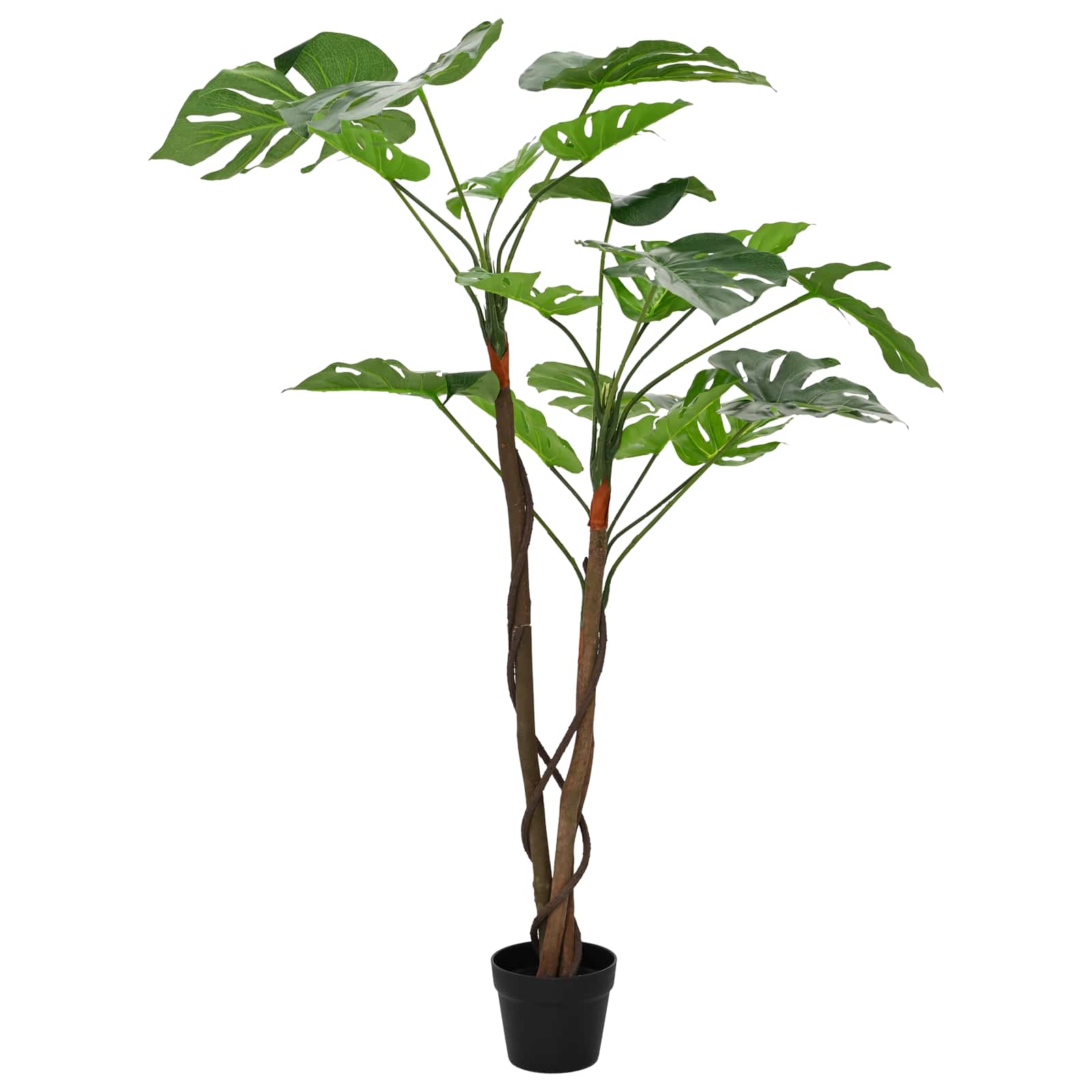 Planta Artificial Monstera Verde 70 x 16 x 130 cm Tela y madera