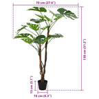 Planta Artificial Monstera Verde 70 x 16 x 130 cm Tela y madera