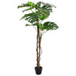 Artificial Monstera Plant Green 70 x 16 x 130 cm Fabric and wood