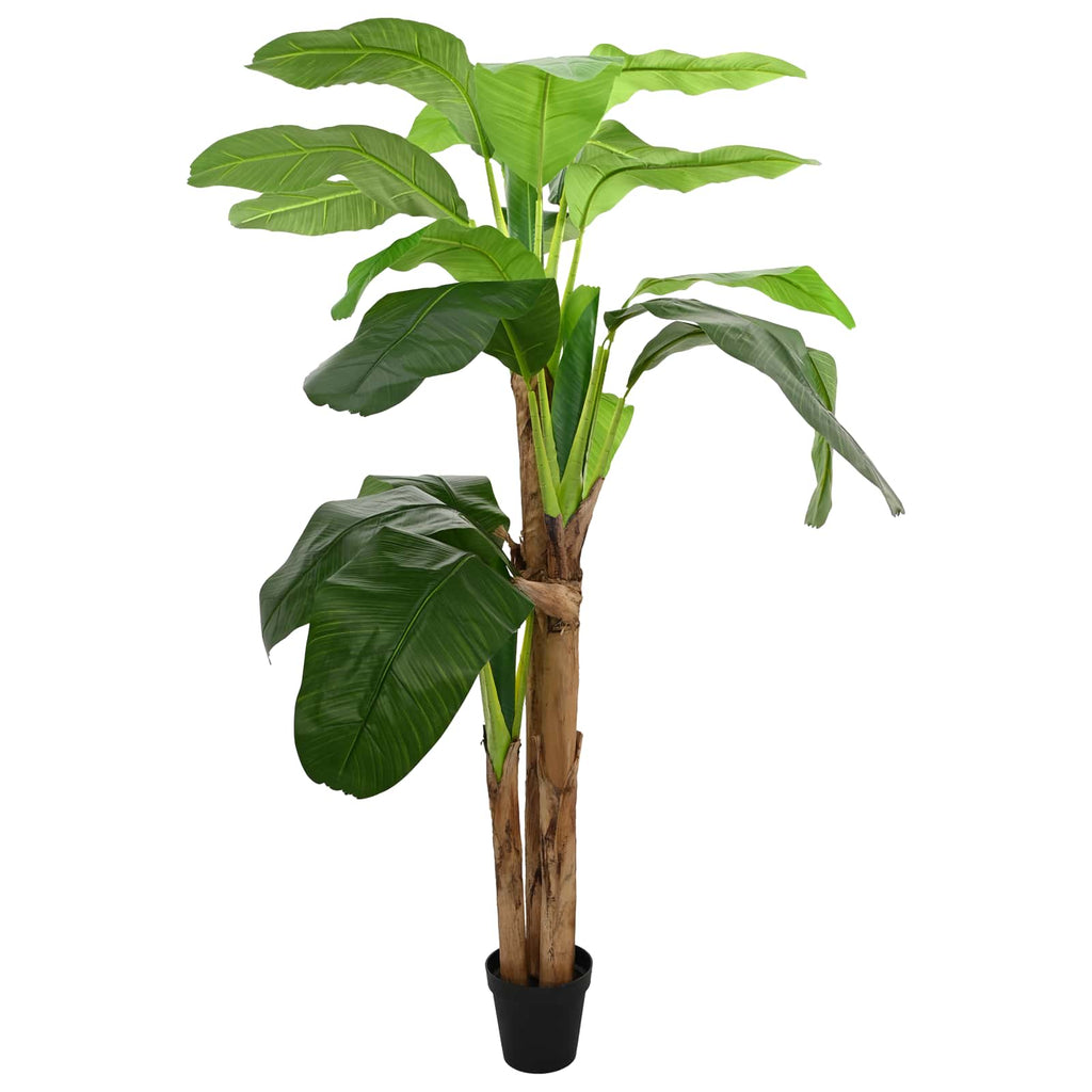 Árbol de banana artificial Verde 125 x 25 x 250 cm Tela y Bambú