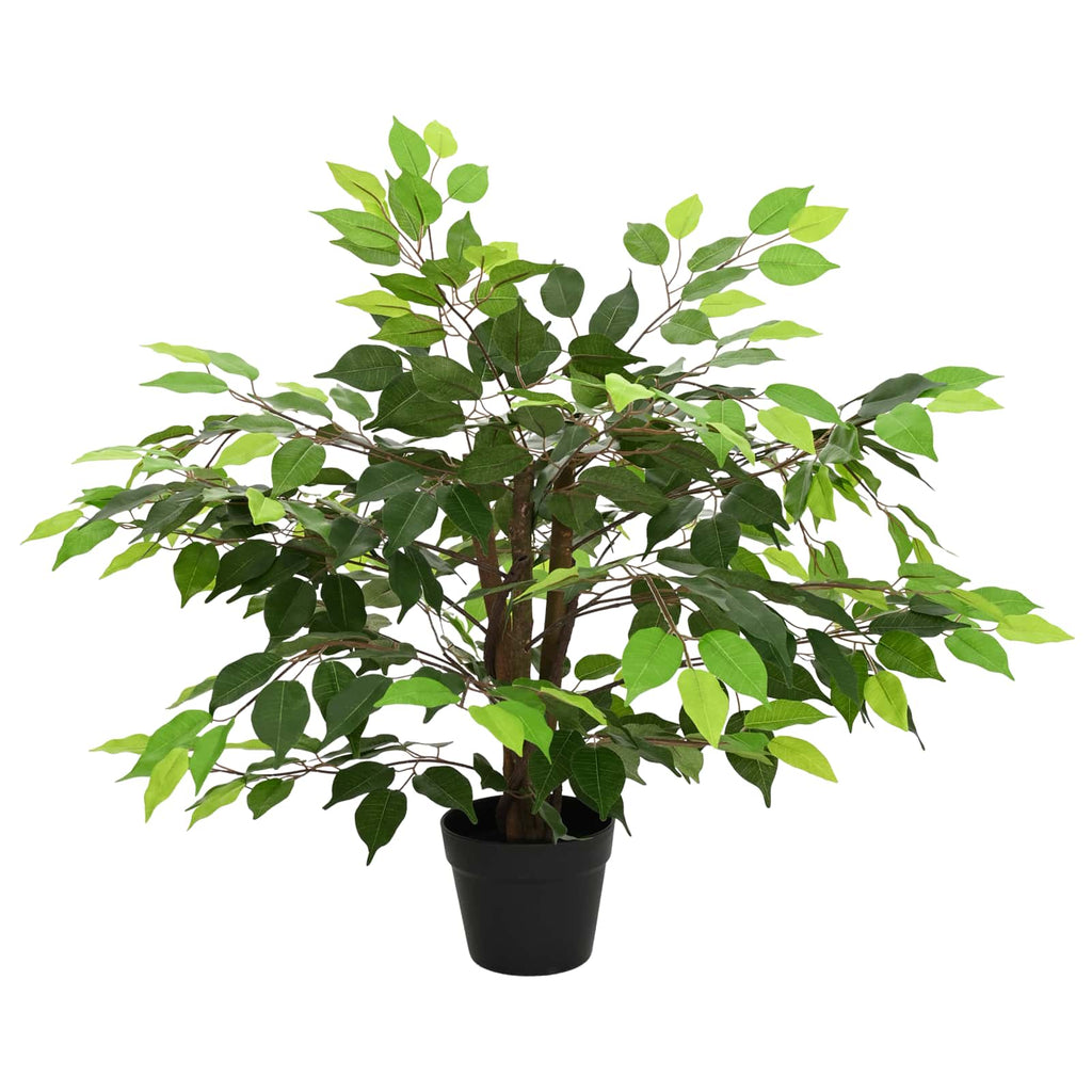 Planta Ficus Artificial Verde 73 x 16 x 60 cm Tela y madera