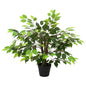 Planta Ficus Artificial Verde 73 x 16 x 60 cm Tela y madera