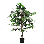 Planta Ficus Artificial Verde 90 x 16 x 110 cm Tela y madera