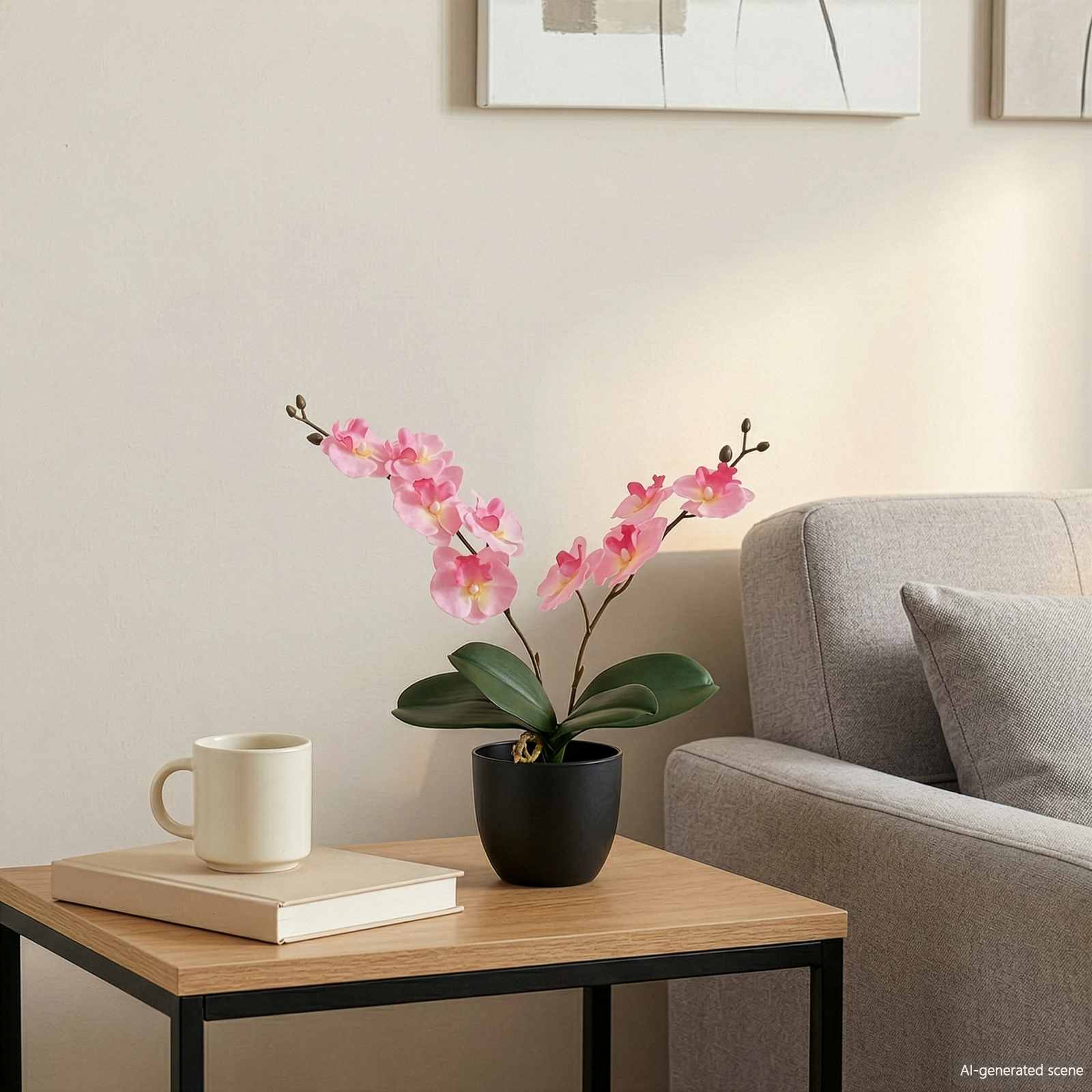 Planta de Orquídea Artificial Rojo 36 x 10 x 30 cm