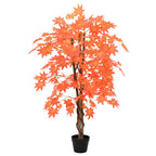 Árbol de Arce Artificial Rojo 80 x 16 x 120 cm Tela y madera