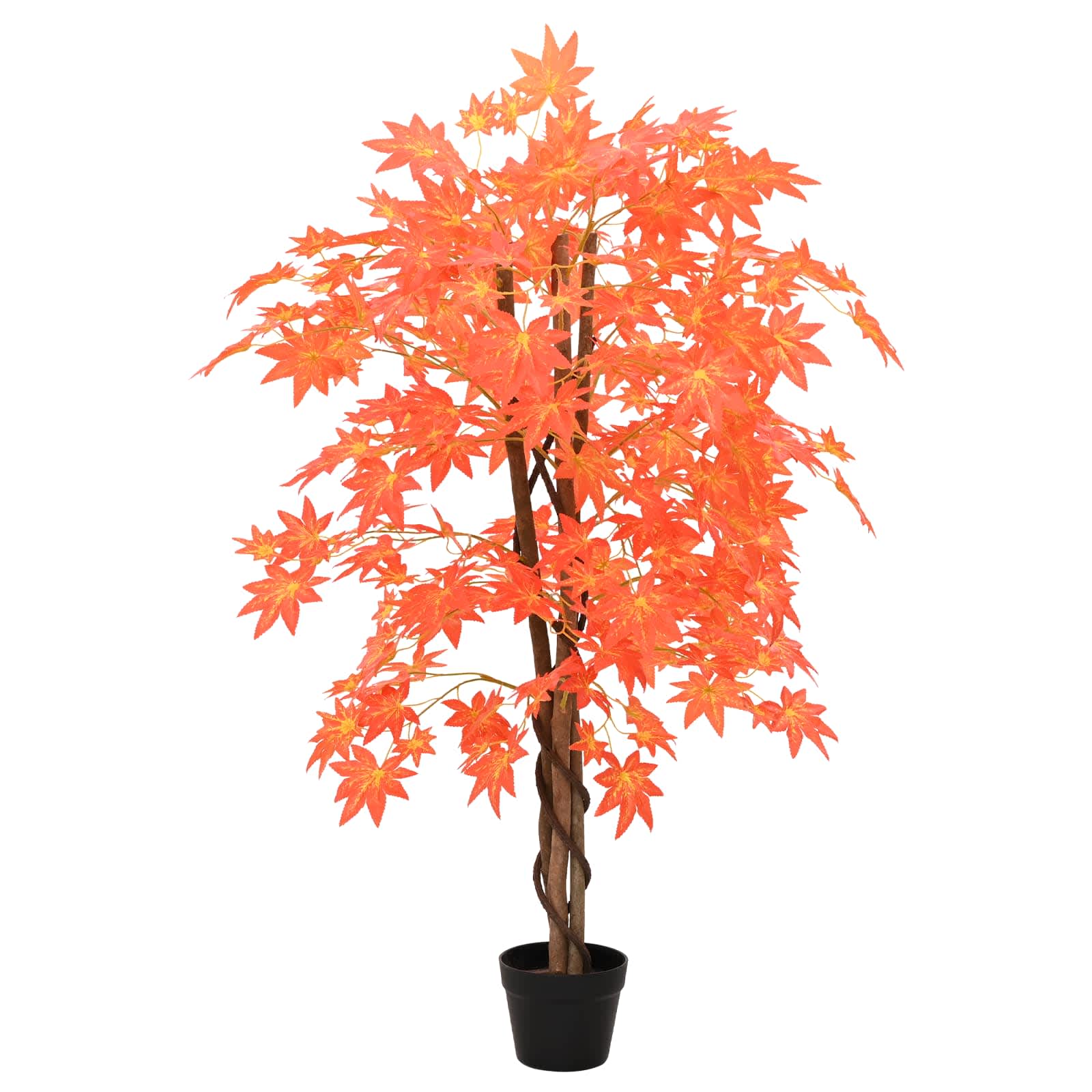 Árbol de Arce Artificial Rojo 80 x 16 x 120 cm Tela y madera