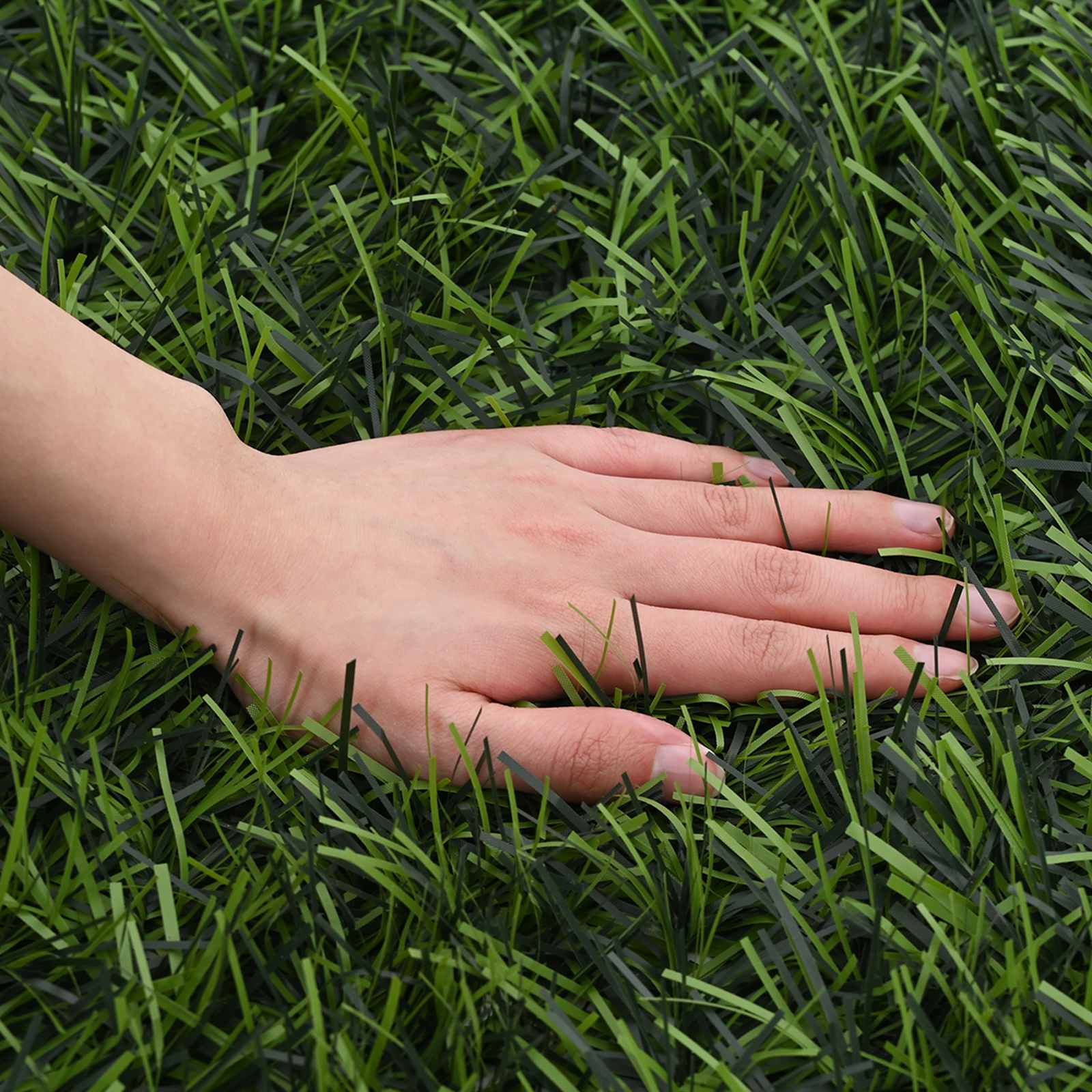 Cerca Artificial Verde claro 1 x 10 m PVC y Acero