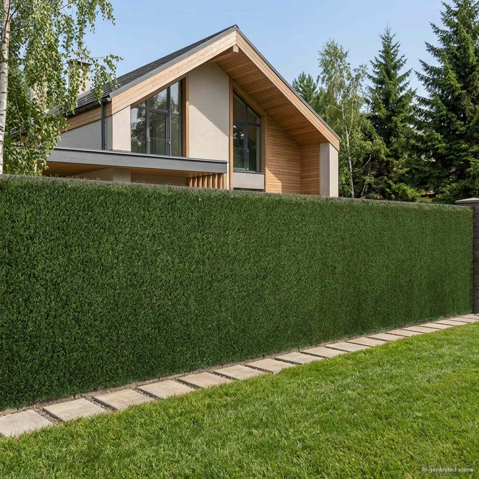 Cerca Artificial Verde claro 1 x 10 m PVC y Acero