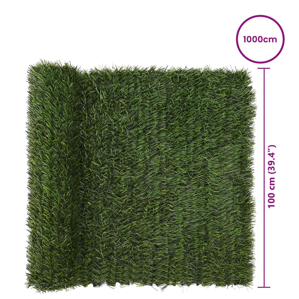 Cerca Artificial Verde claro 1 x 10 m PVC y Acero
