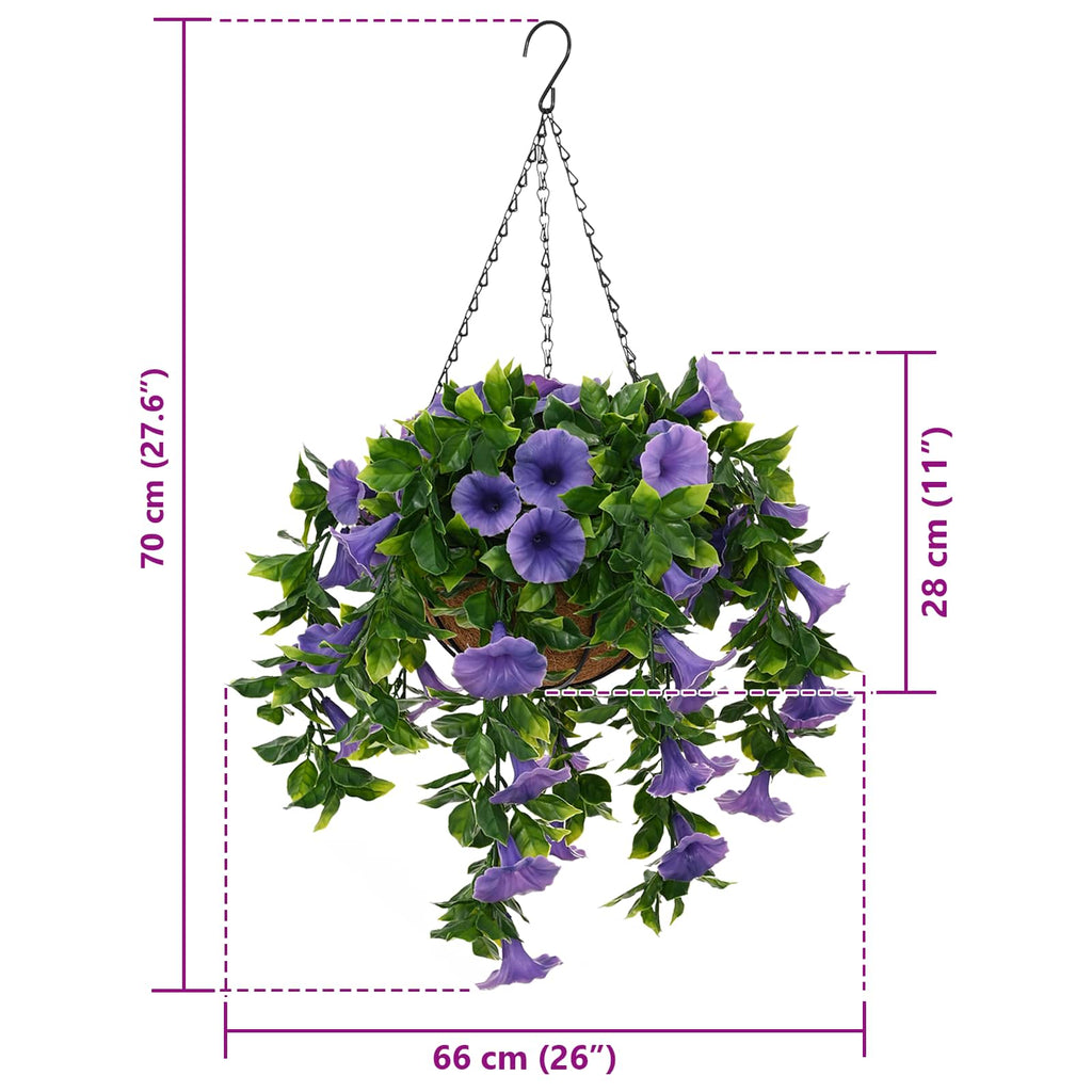 Flores Artificiales Morado 66 x 75 x 70 cm PE y acero