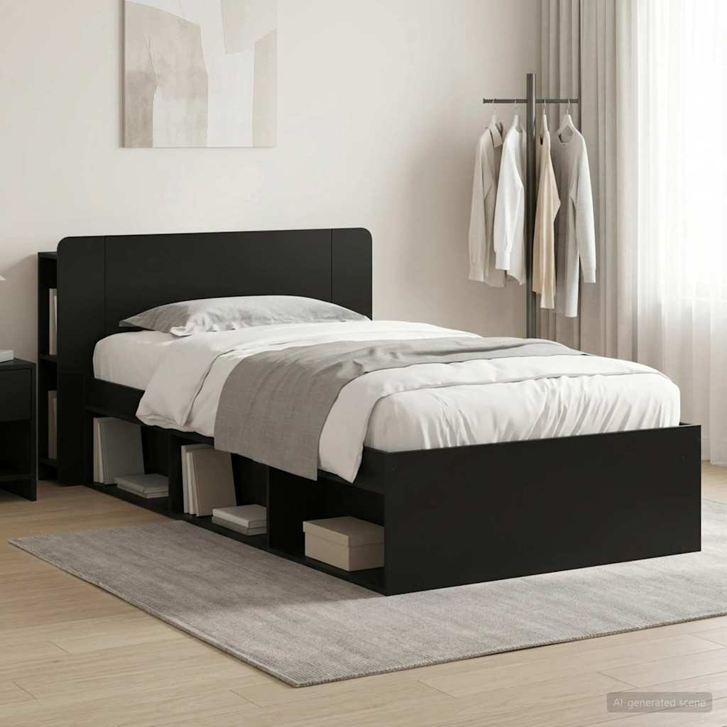Estructura de cama con almacenamiento Blanco 100 x 200 cm