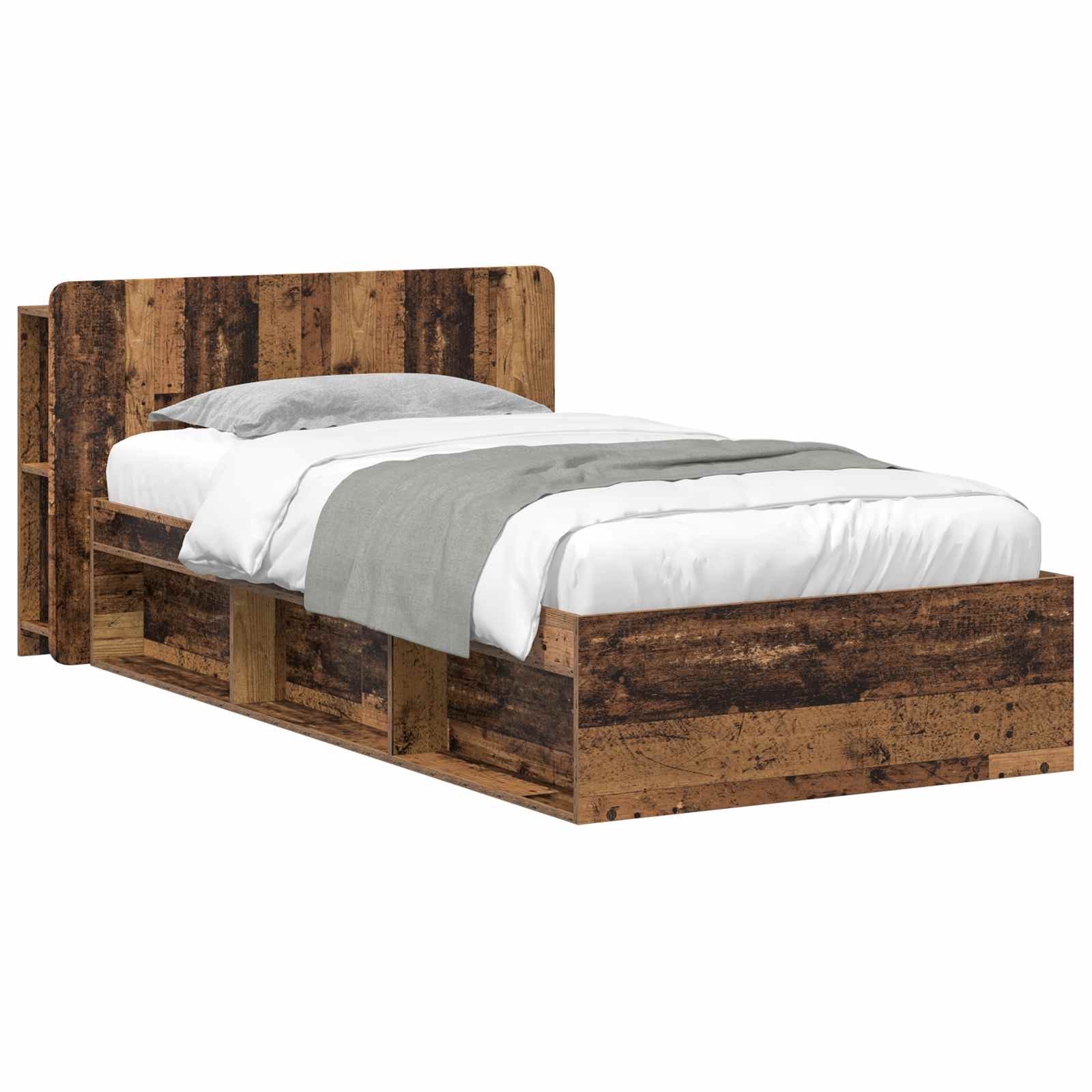 Estructura de cama con almacenamiento Blanco 100 x 200 cm