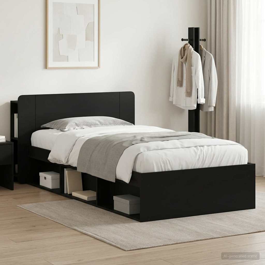 Estructura de cama con almacenamiento Blanco 100 x 200 cm