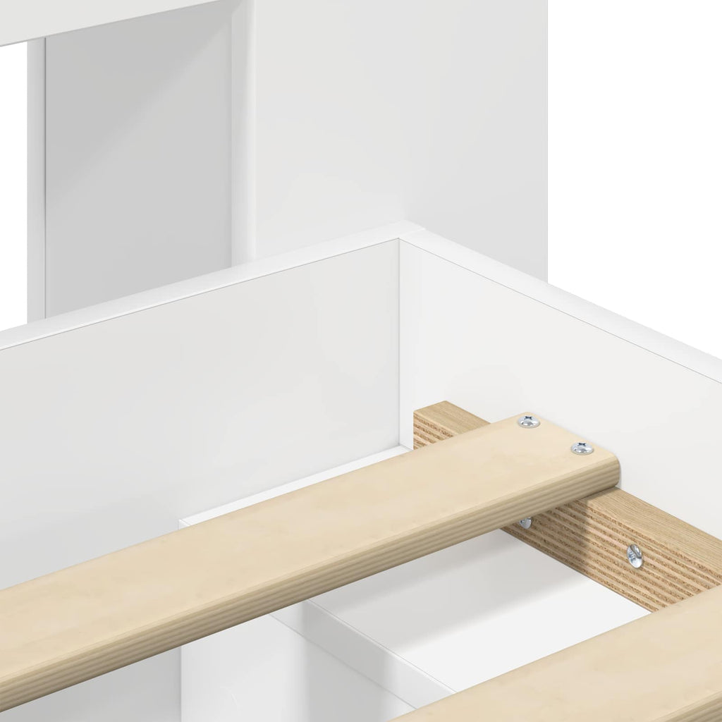 Estructura de cama con almacenamiento Blanco 100 x 200 cm