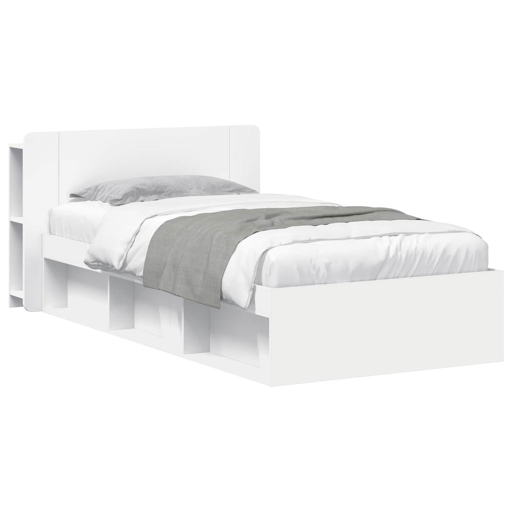 Estructura de cama con almacenamiento Blanco 100 x 200 cm