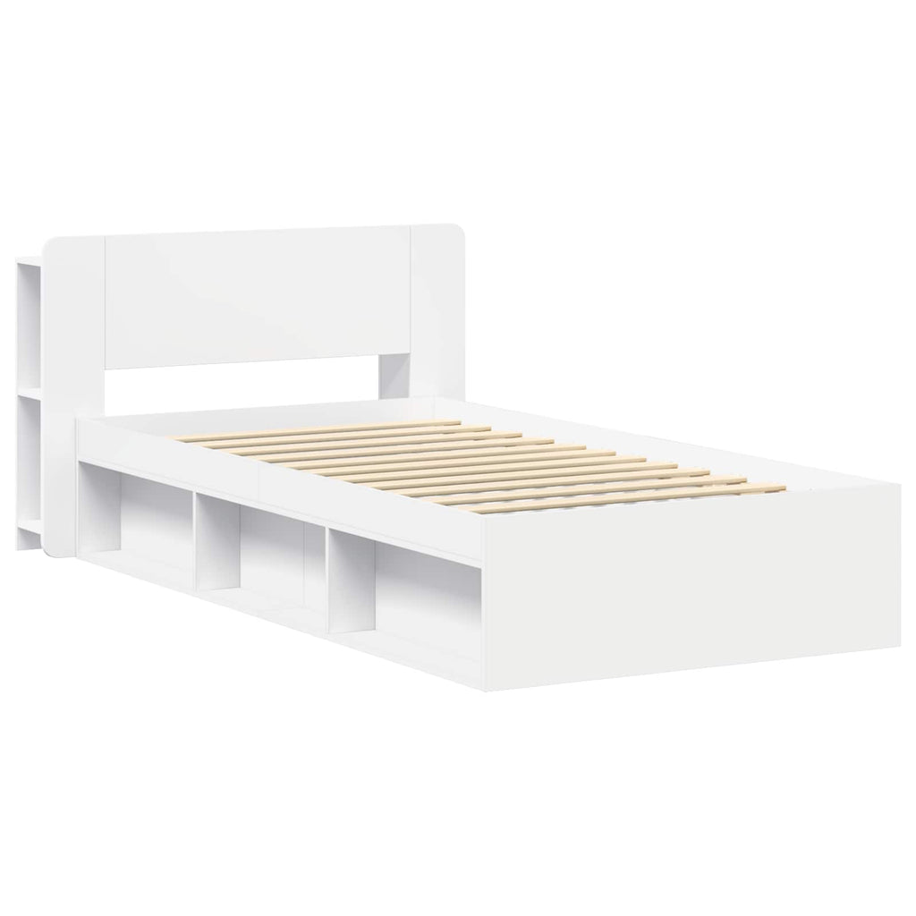 Estructura de cama con almacenamiento Blanco 100 x 200 cm