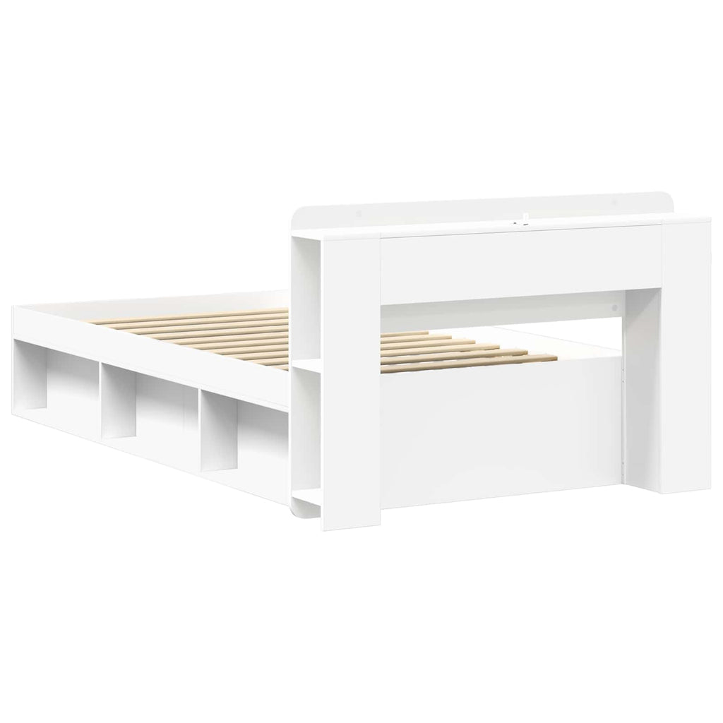 Estructura de cama con almacenamiento Blanco 100 x 200 cm