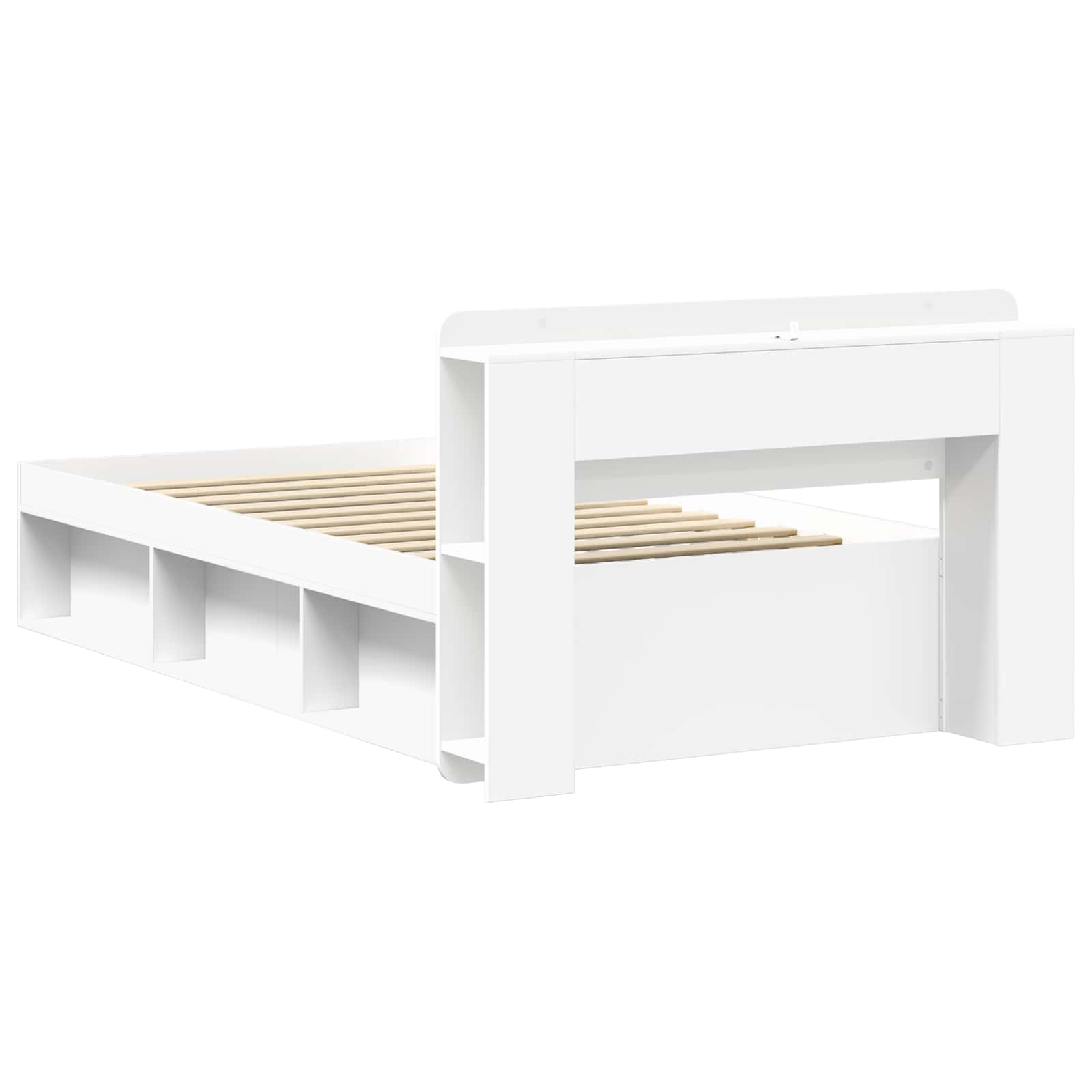 Estructura de cama con almacenamiento Blanco 100 x 200 cm