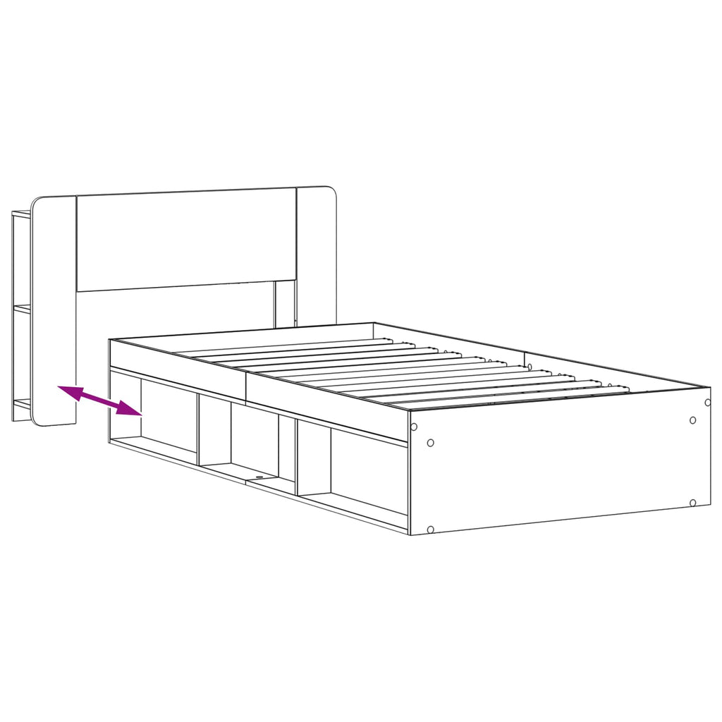Estructura de cama con almacenamiento Blanco 100 x 200 cm