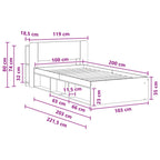Estructura de cama con almacenamiento Blanco 100 x 200 cm
