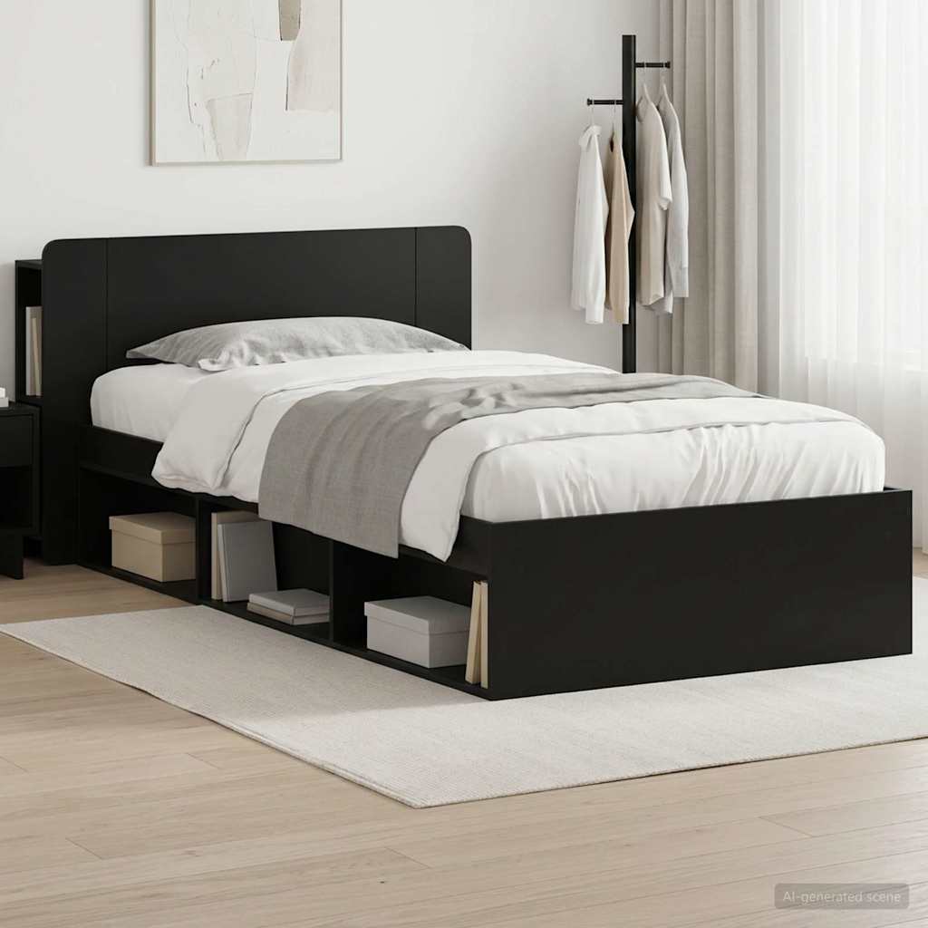 Estructura de cama con almacenamiento Blanco 100 x 200 cm