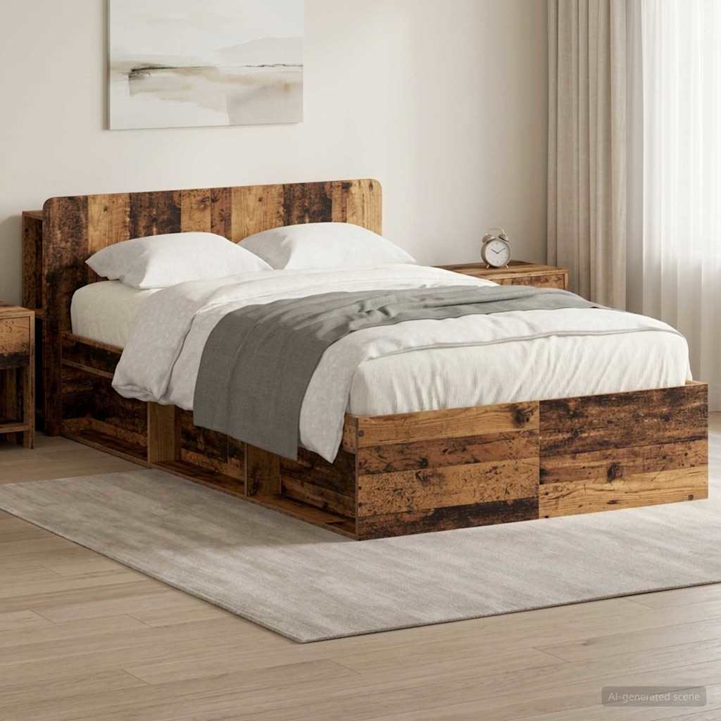 Estructura de cama con almacenamiento Blanco 100 x 200 cm
