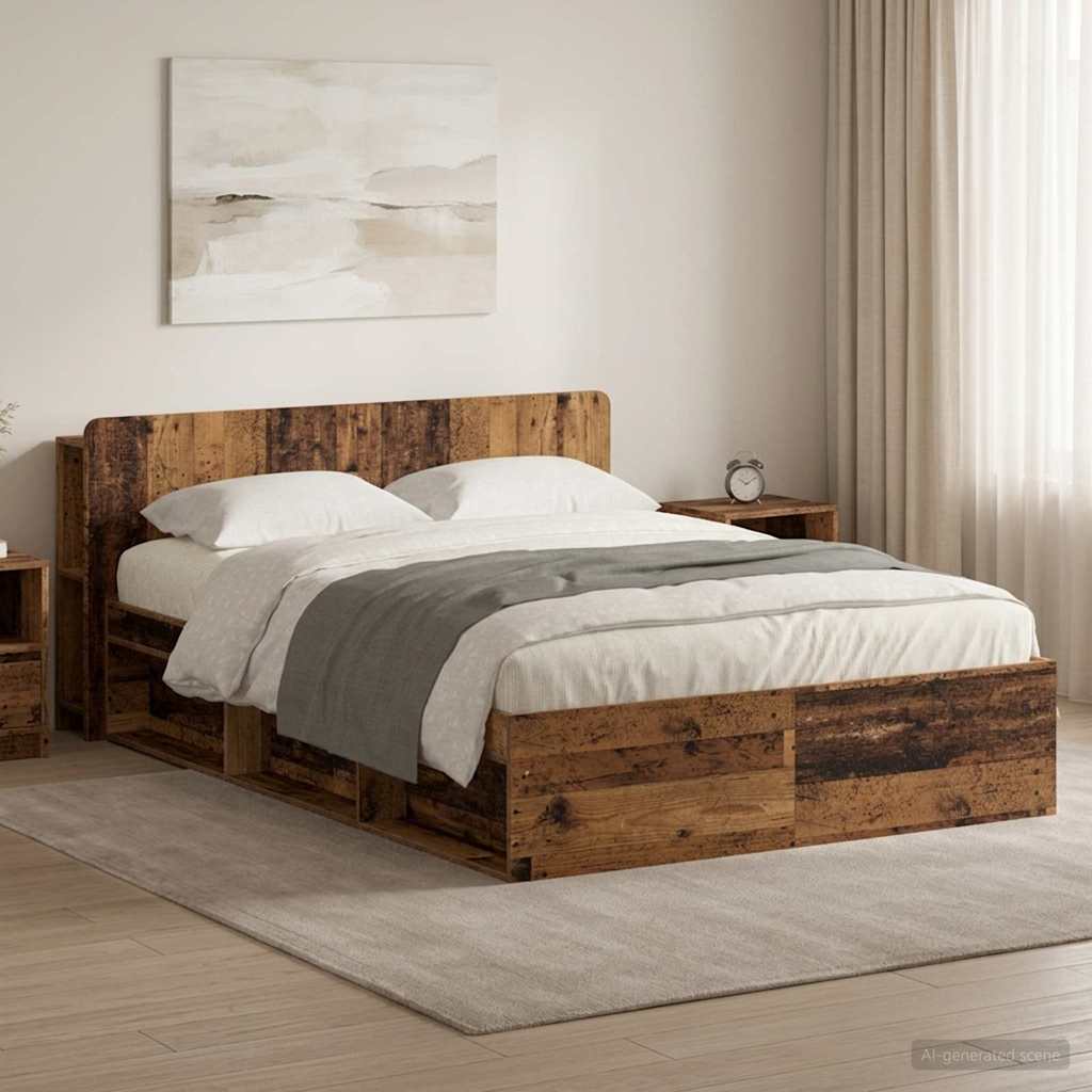 Estructura de cama con almacenamiento Blanco 100 x 200 cm