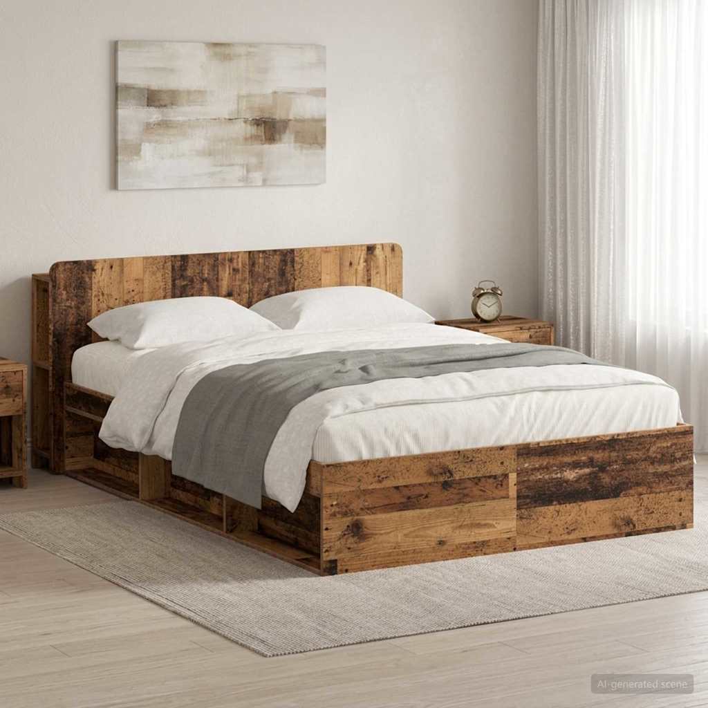 Estructura de cama con almacenamiento Blanco 100 x 200 cm