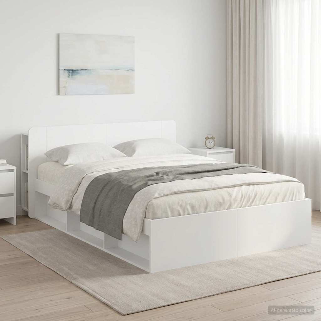 Estructura de cama con almacenamiento Blanco 100 x 200 cm