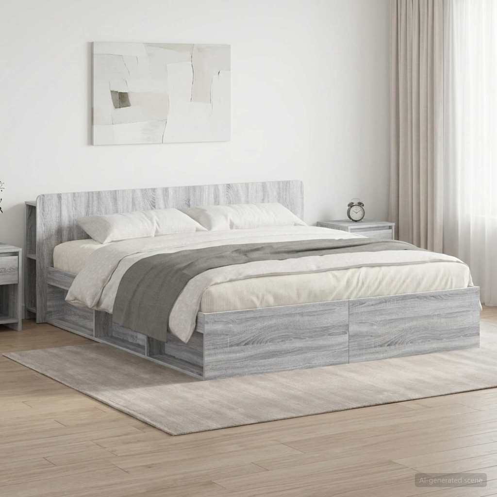 Estructura de cama con almacenamiento Blanco 100 x 200 cm
