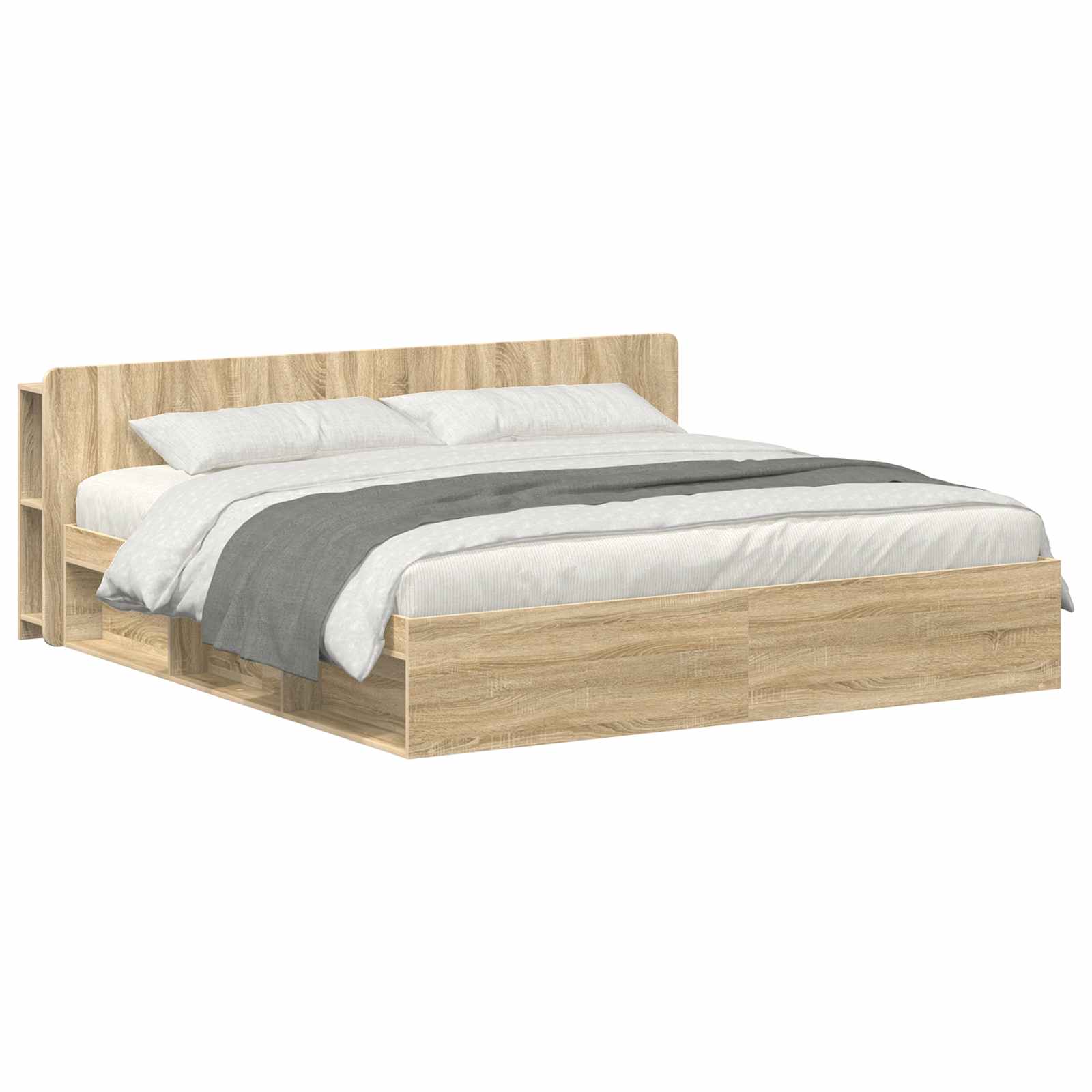Estructura de cama con almacenamiento Blanco 100 x 200 cm