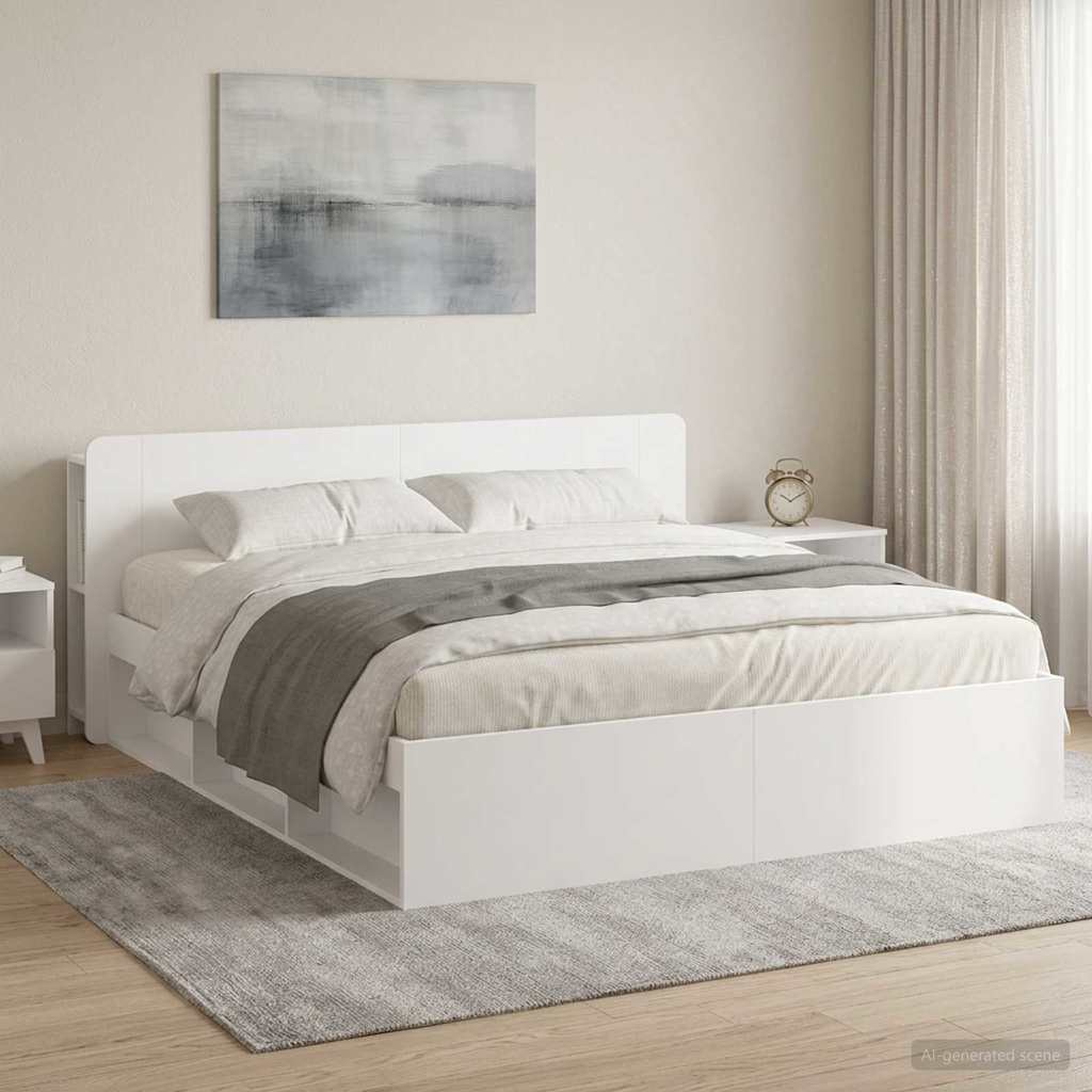 Estructura de cama con almacenamiento Blanco 100 x 200 cm