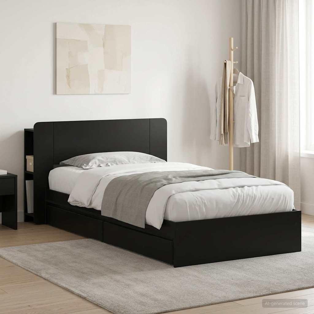 Estrutura de cama com arrumação Branco 75 x 190 cm