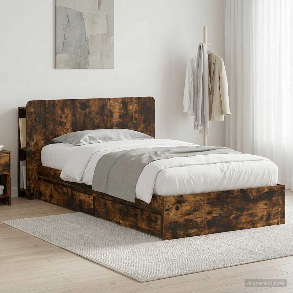 Estrutura de cama com arrumação Branco 75 x 190 cm