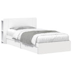 Estructura de cama con almacenamiento Blanco 75 x 190 cm