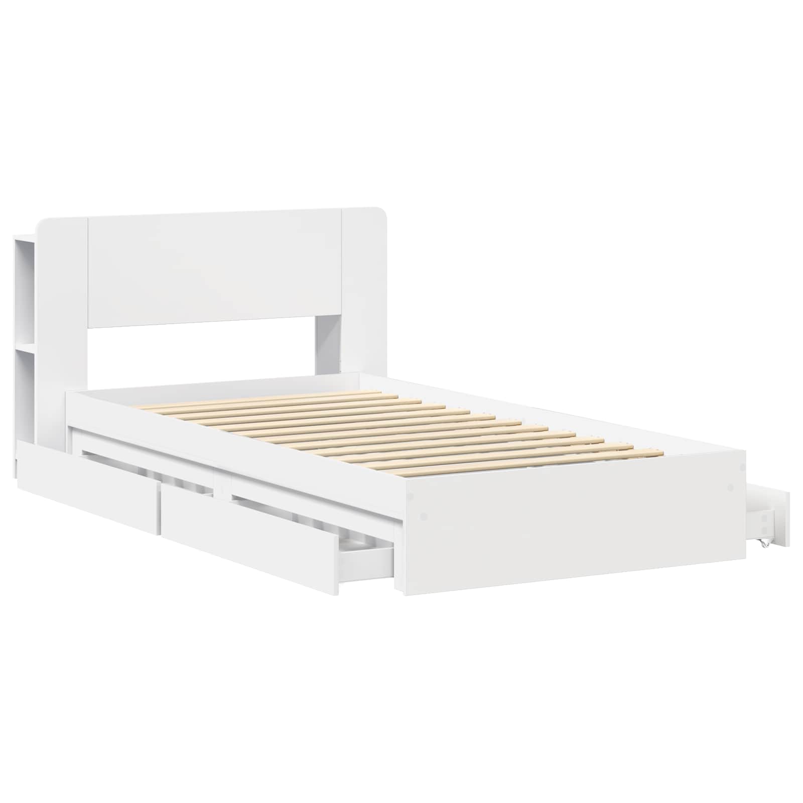 Estructura de cama con almacenamiento Blanco 75 x 190 cm