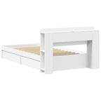 Estructura de cama con almacenamiento Blanco 75 x 190 cm