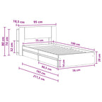Estructura de cama con almacenamiento Blanco 75 x 190 cm