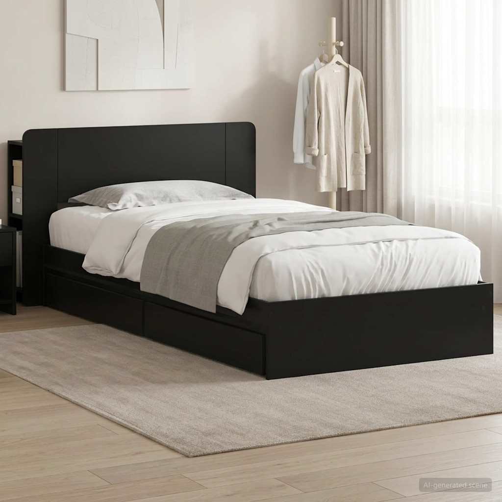 Estrutura de cama com arrumação Branco 75 x 190 cm