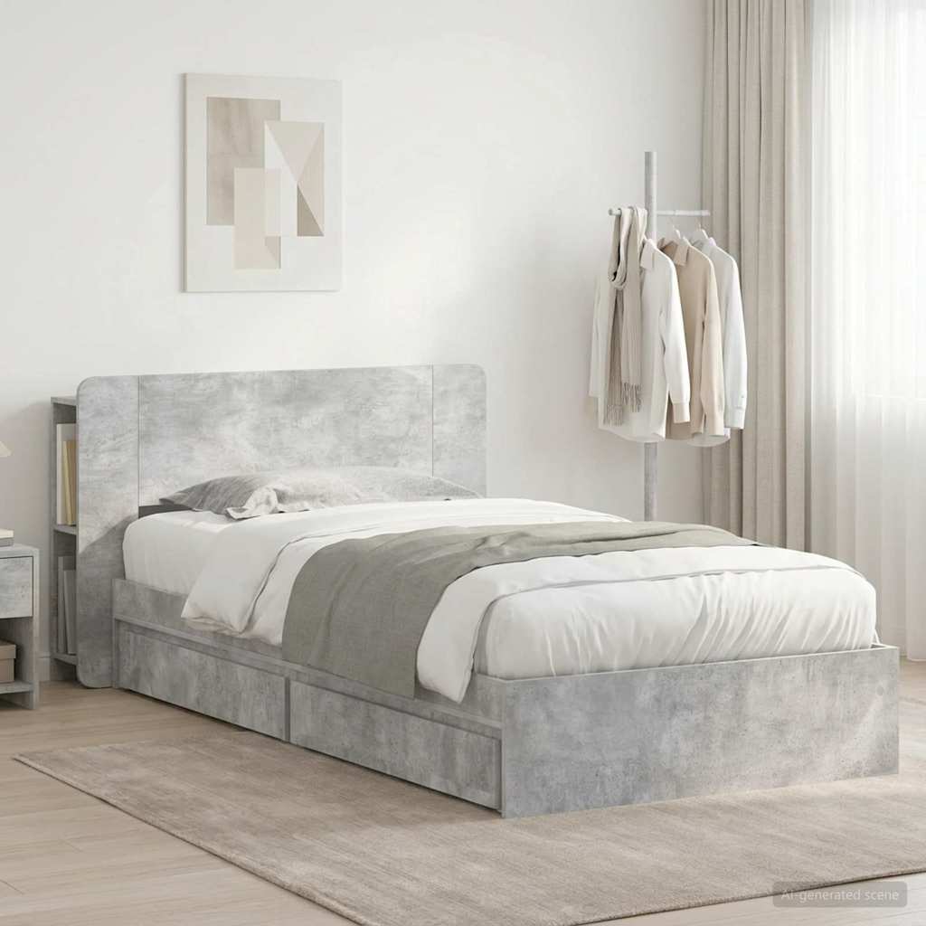 Estrutura de cama com arrumação Branco 75 x 190 cm