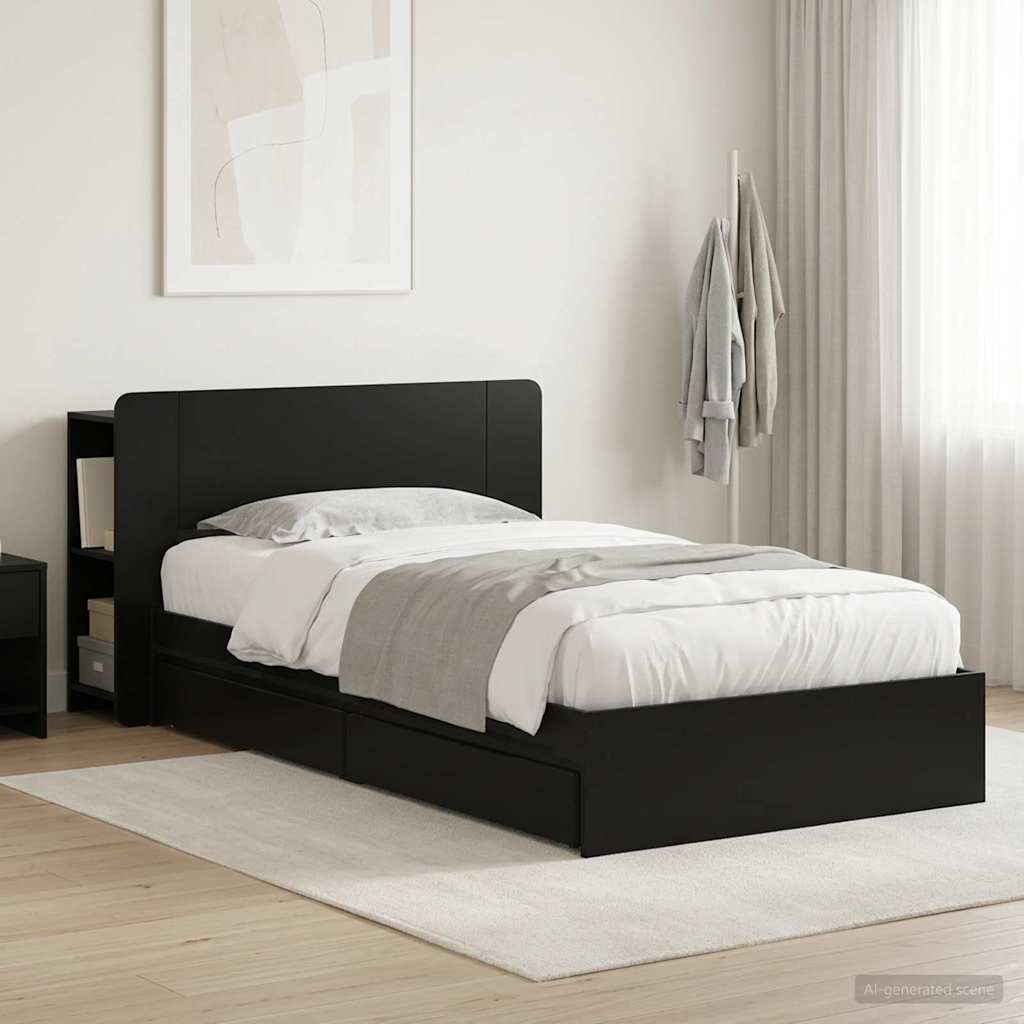 Estrutura de cama com arrumação Branco 75 x 190 cm