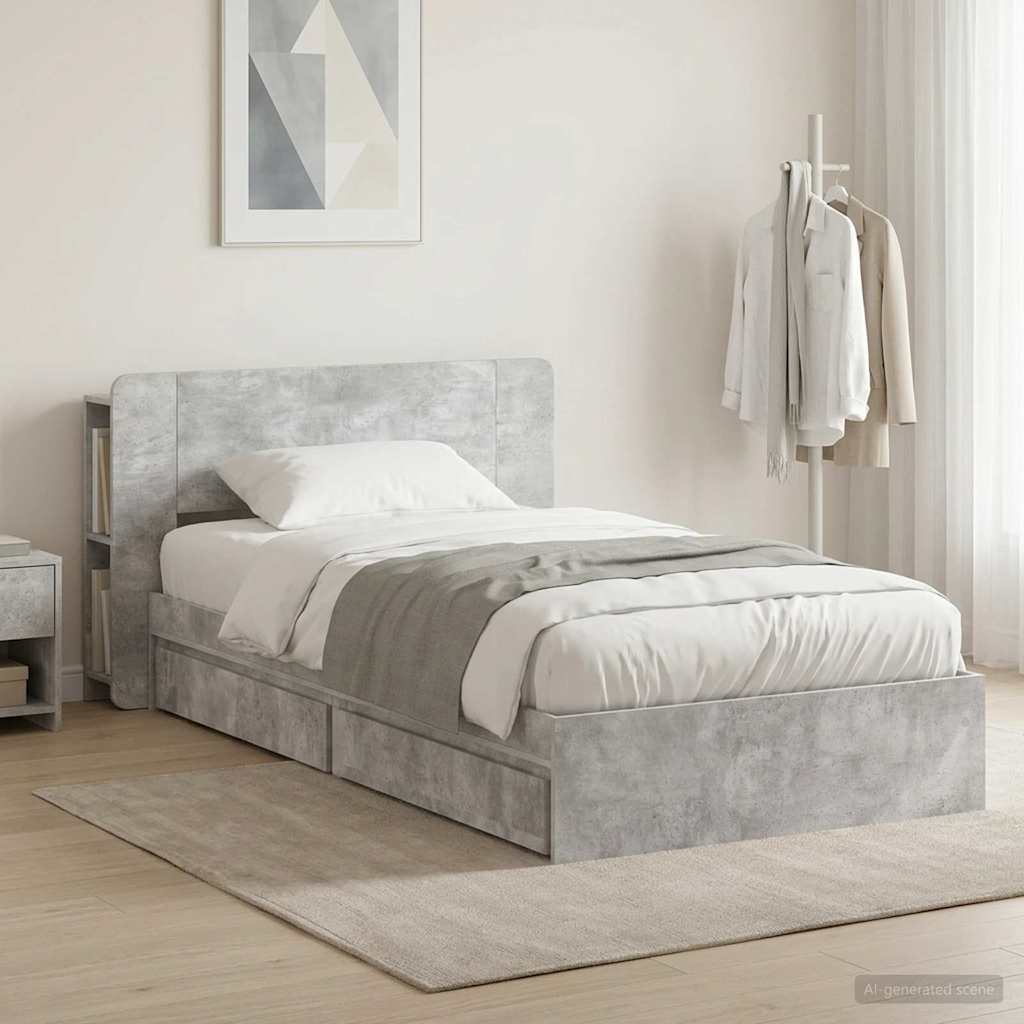 Estrutura de cama com arrumação Branco 75 x 190 cm