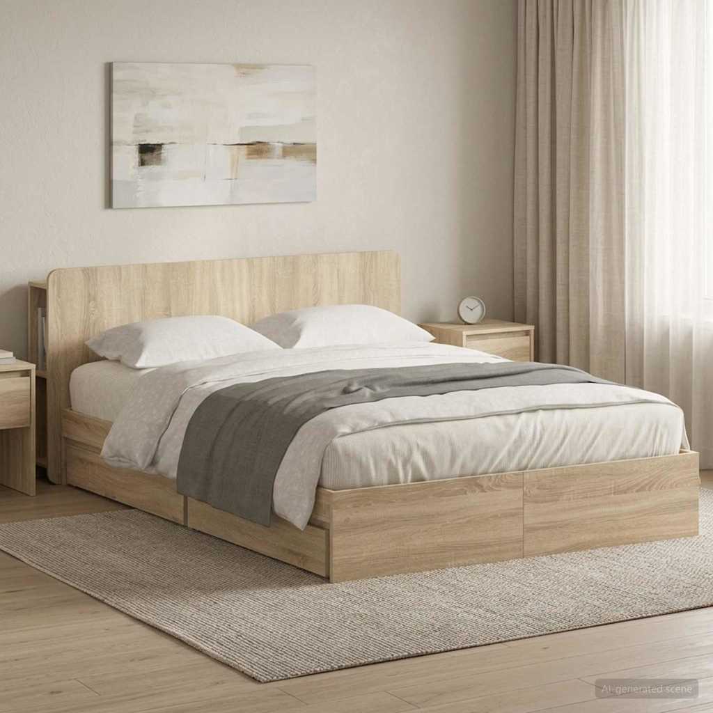 Estrutura de cama com arrumação Branco 75 x 190 cm