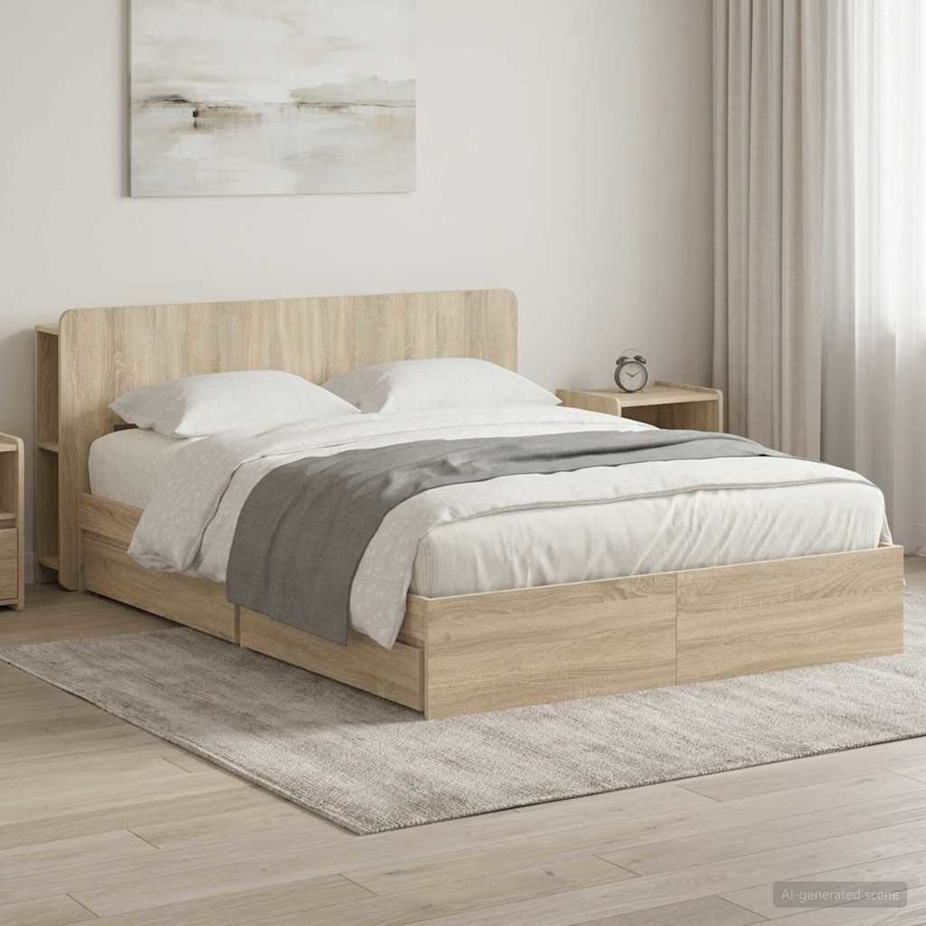 Estrutura de cama com arrumação Branco 75 x 190 cm