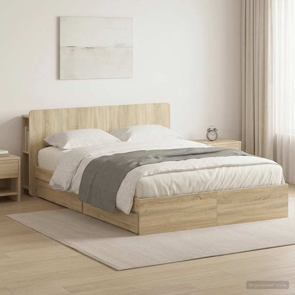 Estrutura de cama com arrumação Branco 75 x 190 cm