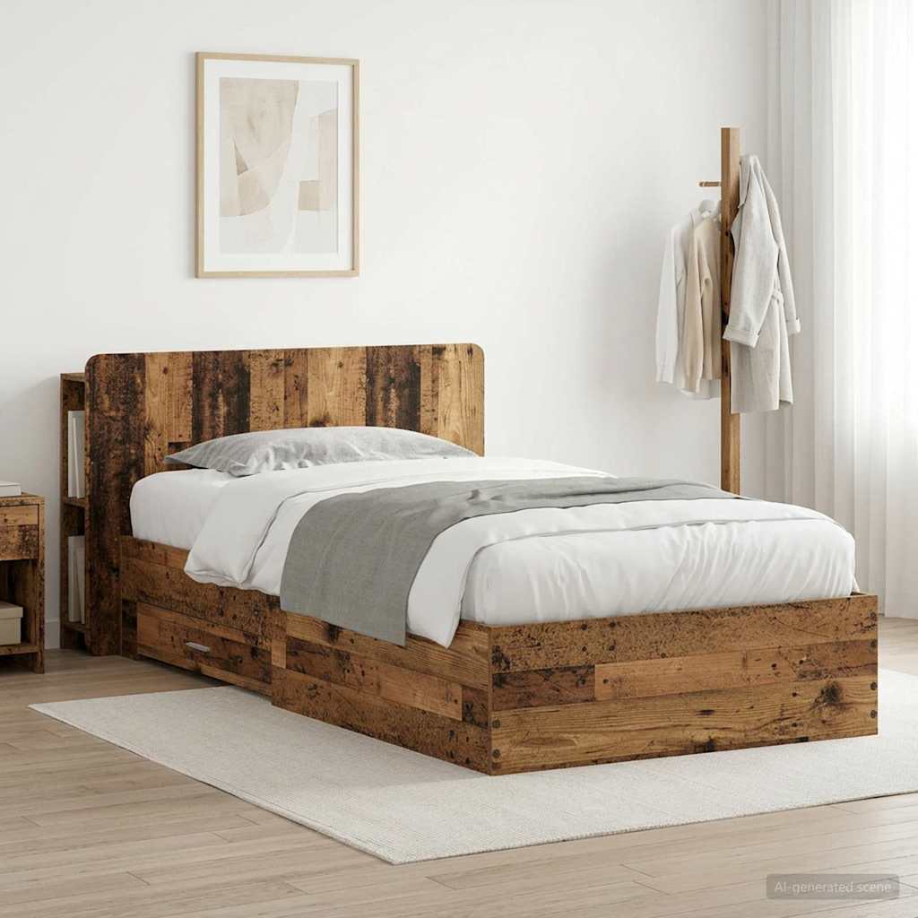Estrutura de Cama com Arrumação Branco 80 x 200 cm