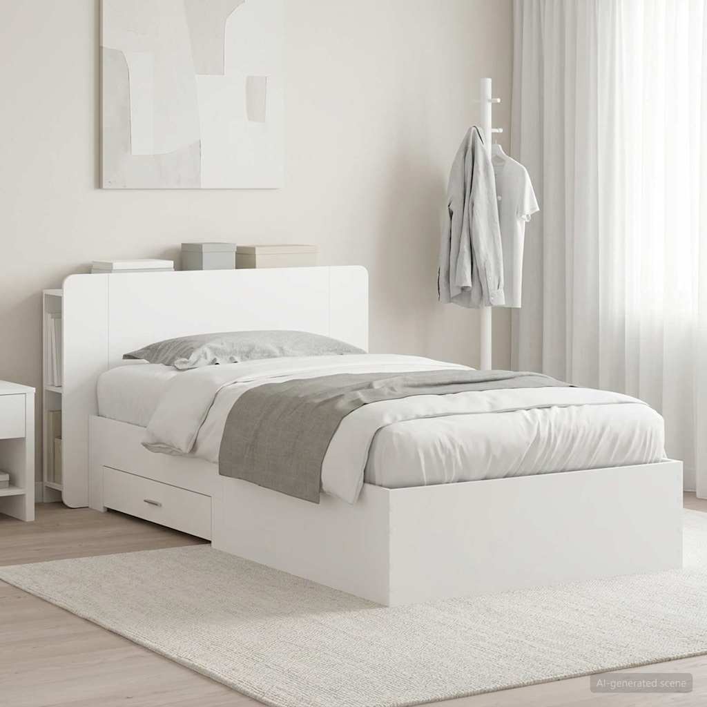 Estructura de cama con almacenamiento Blanco 80 x 200 cm